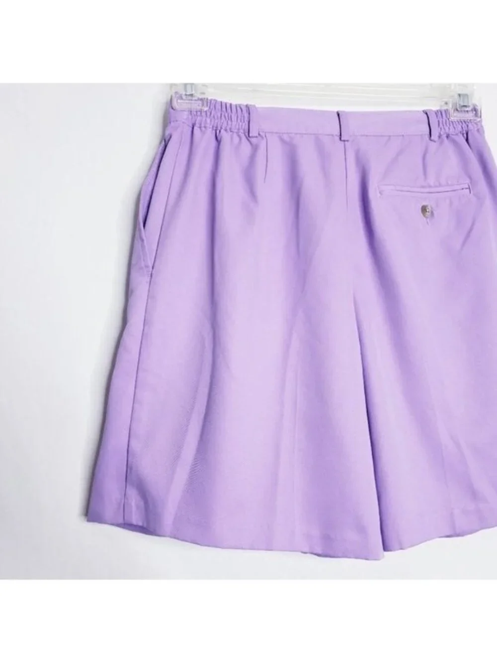 Izod Purple X-Tra Dry Pleated High Waisted Casual Shorts Women's Size 8